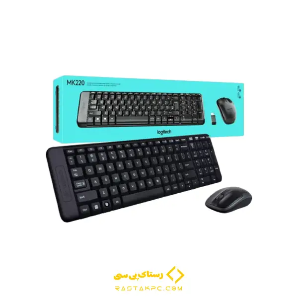 17 فروشگاه رستاک پی سی ماوس و کیبورد لاجیتک مدل MK220