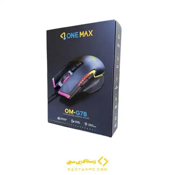 ماوس گیمینگ وان مکس مدل OMG7B 3 فروشگاه رستاک پی سی ماوس گیمینگ وان مکس مدل OM G7B